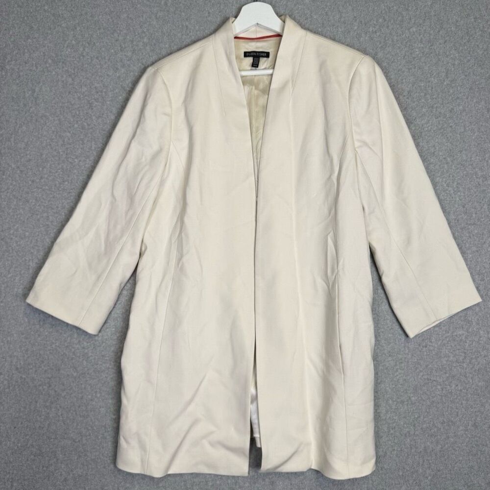 Eileen Fisher Women's Size Medium tencel lyocell Open Front Cardigan Sweater